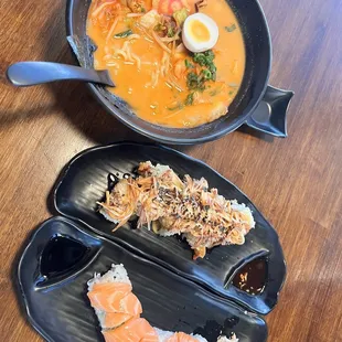 Spicy Koji Ramen + Jumbo Shrimp Roll + Alaska Roll