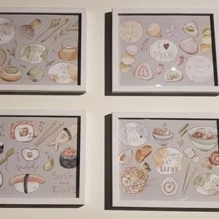 interior, sushi and sashimi