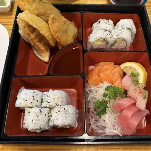 Sashimi bento box