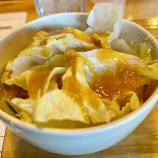 Ginger Salad.  Very flavorful and fresh.