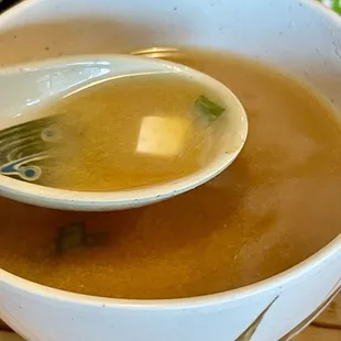 Miso Soup with Tofu and Scallions.  Very good.