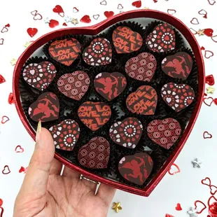 "Hearts on Fire" Chocolates. 18 single origin, fair trade chocolate truffles from Ecuador made for the love of your life. Only 30 available.