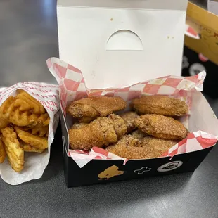 10 pc Waffle fries and Honey Soy Garlic, $13.95 (11.7.22)