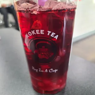 Dragon and Rose with Strawberry Boba