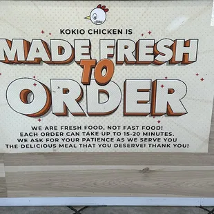 Made to order
