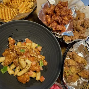 fried chicken, fried chicken wings, bbq chicken, poultry, chicken wings and fried chicken, bbq wings, food, chicken wings, chicken