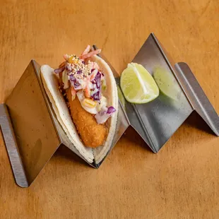 Plant based chicken taco