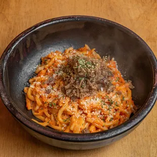 Kimchi bulgogi beef noodle