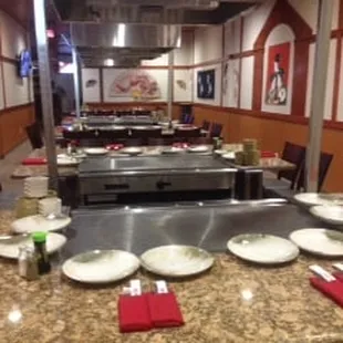 interior, sushi and sashimi