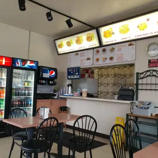 the inside of a restaurant