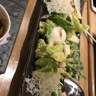 Grilled Caesar Salad with Soft Boiled Egg