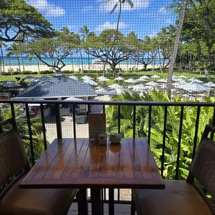 Beach scenery from restaurant