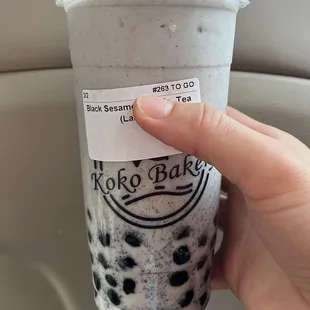 Black Sesame Milk Tea