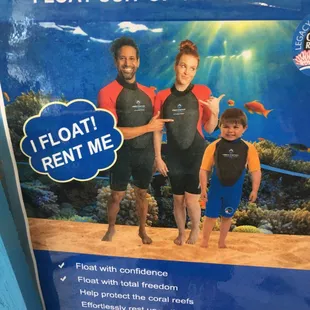 "The Floater" helps eliminate 2/3 sun screen and helps keep the whole family floating with confidence!