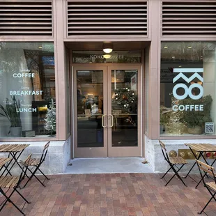 Koko Coffee Storefront with patio seating year round