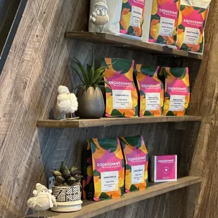 Retail coffee selection at Koko Coffee