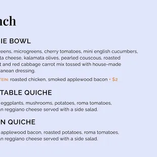 Lunch Menu at Koko Coffee