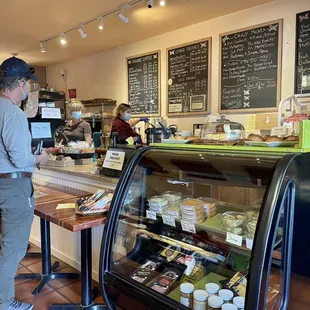 a man standing at the counter
