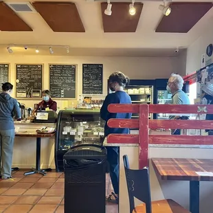 Line of customers coming in non-stop