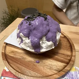 Ube coconut shaved ice