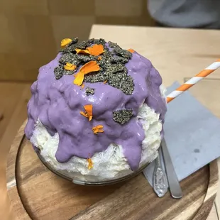 Ube coco shaved ice