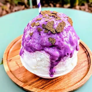 Ube coconut kakigori