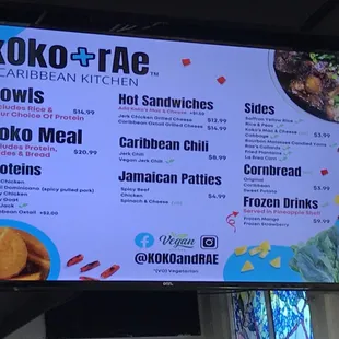 Current menu (9/2023)