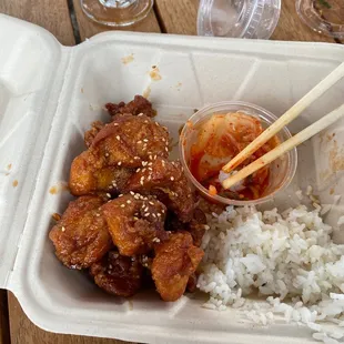 #8 A's Ko Ko's A Fried Chicken(Mild) w/ side of Kimchi