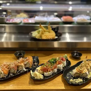 four different types of sushi