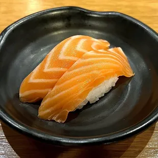 Salmon Sushi. Buttery and really silky. I recommend trying this out.