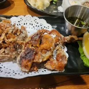 Soft shell crab is so-so. It&apos;s better in a roll rather than by itself.