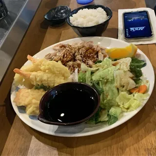 Teriyaki Chicken and Tempura Classic Combination