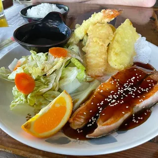 Teriyaki Salmon and Tempura Classic Combination