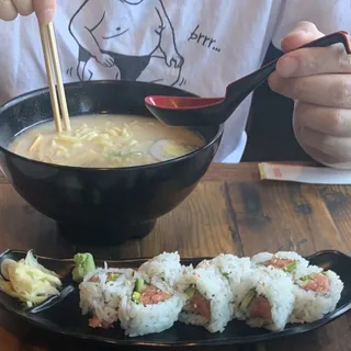 Ramen and Spicy Tuna Roll Combination Lunch