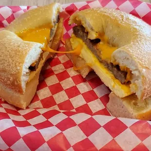 a half eaten sandwich