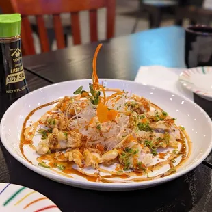 a plate of food on a table