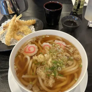 Shrimp tempura udon
