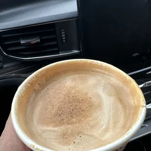 Latte coffee with extra shot