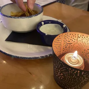 Complimentary Plantain chips