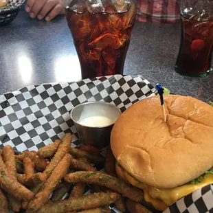 John Wayne and fried green beans. Glad we stopped, friendly service and good food.