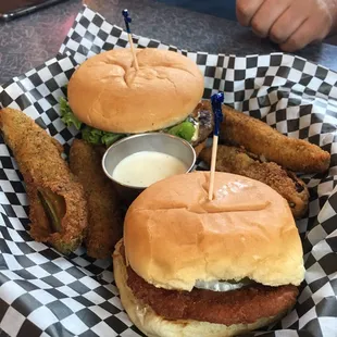 Slug a lug and fried pickles!