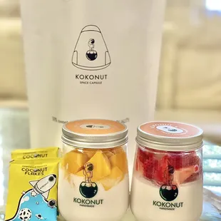 Mango (left), Strawberry (right)