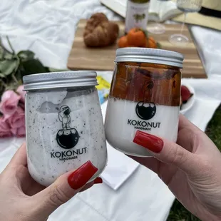 Coconut Pudding W/ Peach Gum