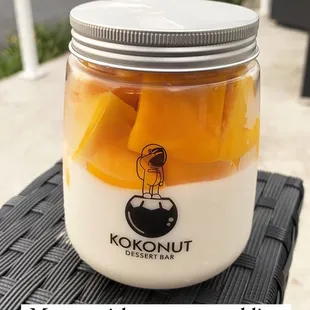 Coconut Pudding w/ Mango