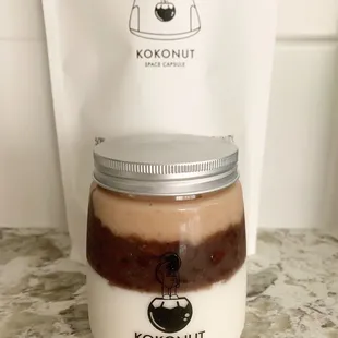 Coconut Pudding with Red Bean and Taro