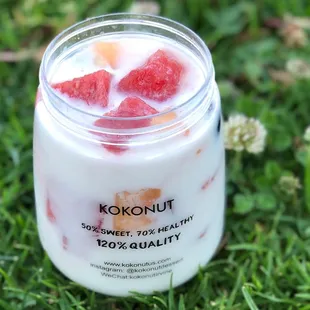 Coconut Pudding w/ Mixed Fruit