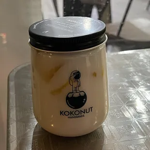 Coconut Pudding with Mango