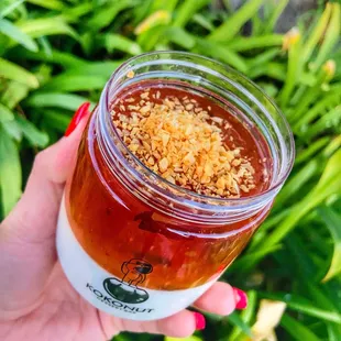 Coconut Pudding w/ Peach Gum