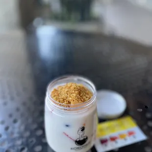 a cup of yogurt