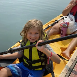 He's 5 years old and loves kayaking!!!